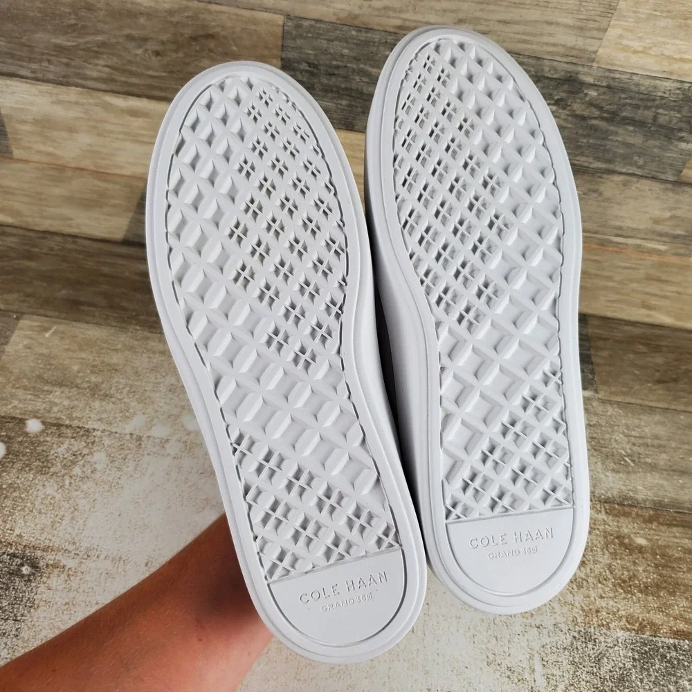 Cole Haan Grand Crosscourt Daily Kids Shoes Sz 9 9C White Leather Sneakers